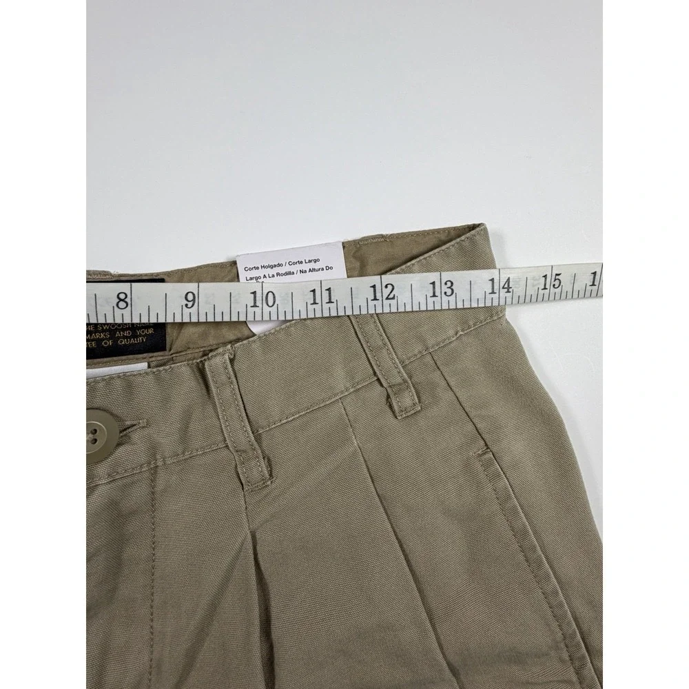 Nike New Men's Size 28 Life Pleated Chino At Knee Shorts Khaki Loose DX0643-247